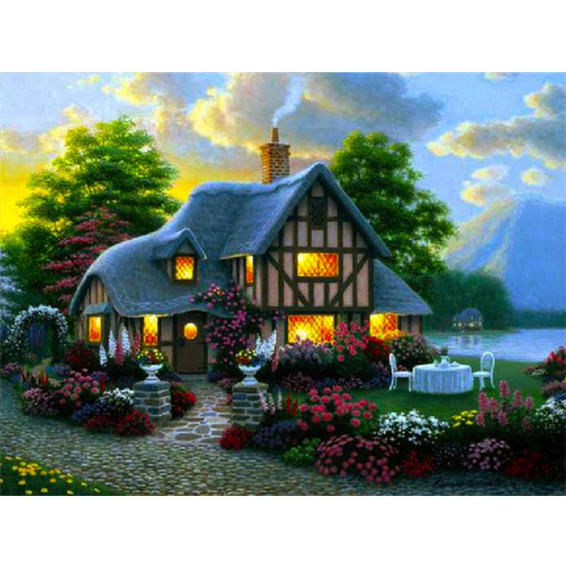 Полный Алмазная вышивка Дом Ремесло Комплект 5D DIY Алмазная картина Пейзаж Вышивка крестом Ферма Украшение дома