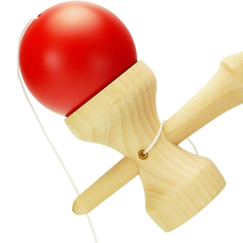 Kids' Size Spin Gear Easy Kendama, Professionally Designed, Lightweight Ball and Large Plate for Easy Loading (Solid Wood, Unpainted)