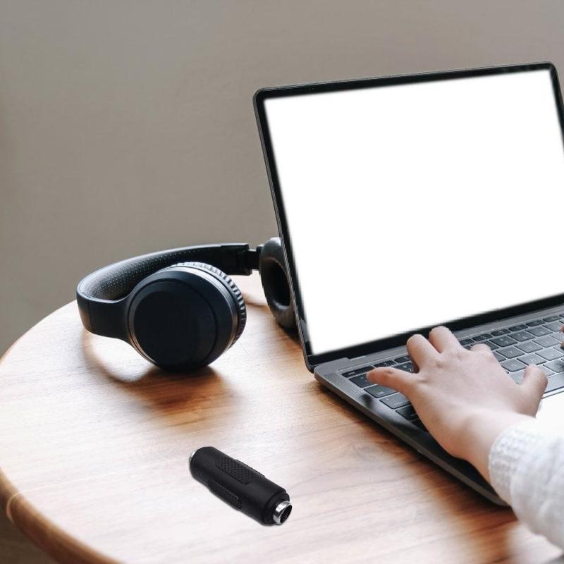 Портативный адаптер-конвертер DC5521 (гнездо) на DC5.5x2.1мм, головка для преобразования питания, черный, для различных марок ноутбуков