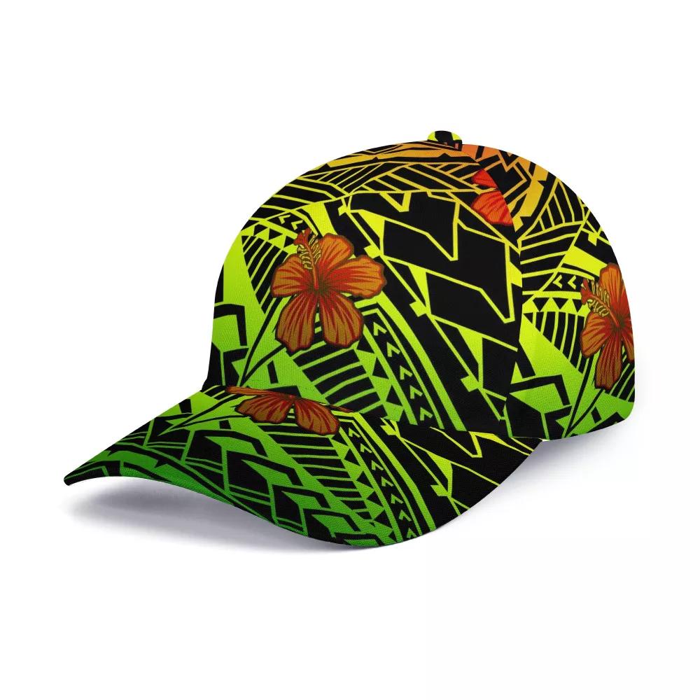 Fashion High Quality Outdoor Quick Dry Peaked Cap Hat Custom Logo Baseball Cap Polynesian Tribal Design Casual Hat