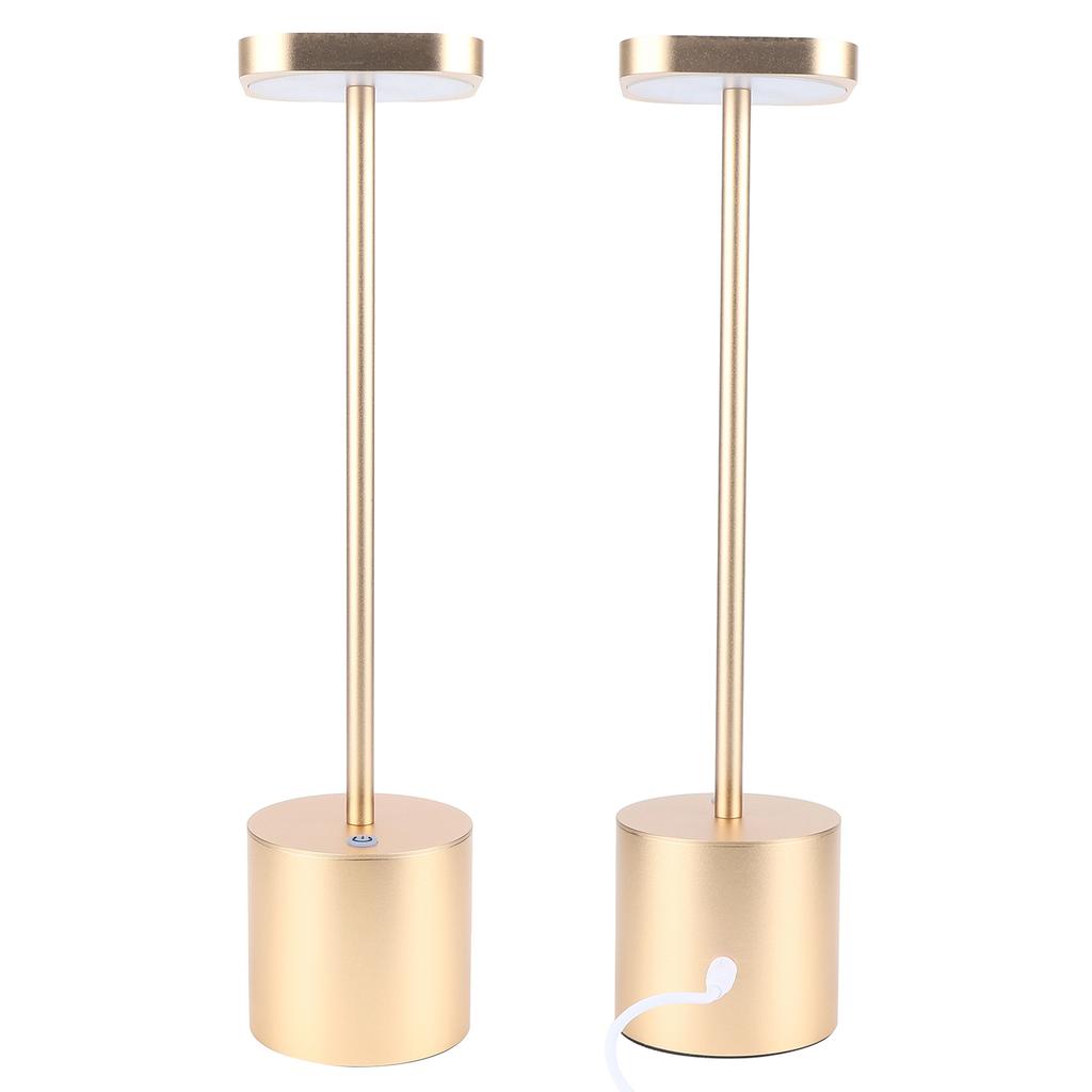 USB Rechargeable LED Bar Table Lamps Portable Desk Lamp for Bedside Dining Room Home DecorGold