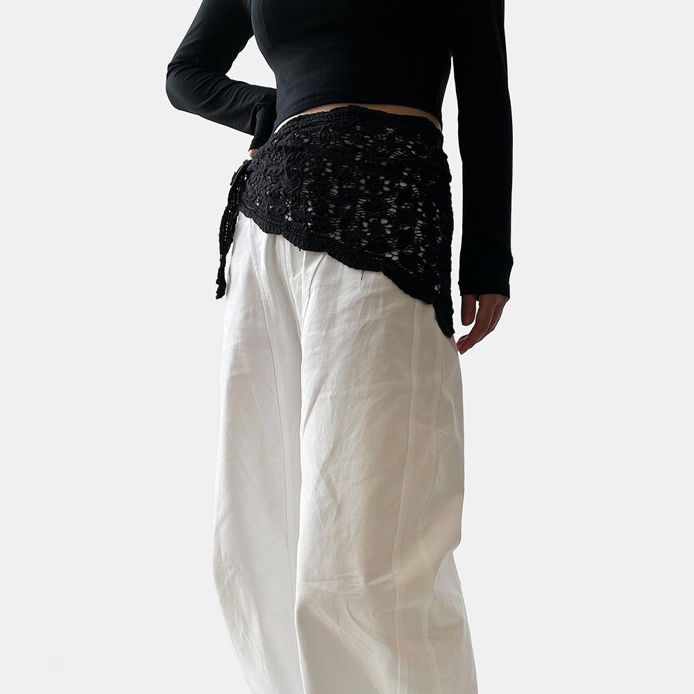 Lace Design Fake Collar Scarf Triangle Shape Simple Flower Triangle Scarf Summer Fabric All-match Style Flower Scarves