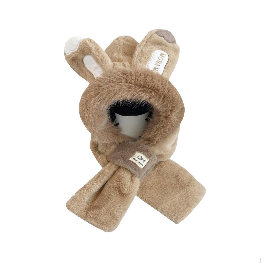 Winter Hat Scarf Adorable Beanie Headgear Windproof Comfortable Costume Hats