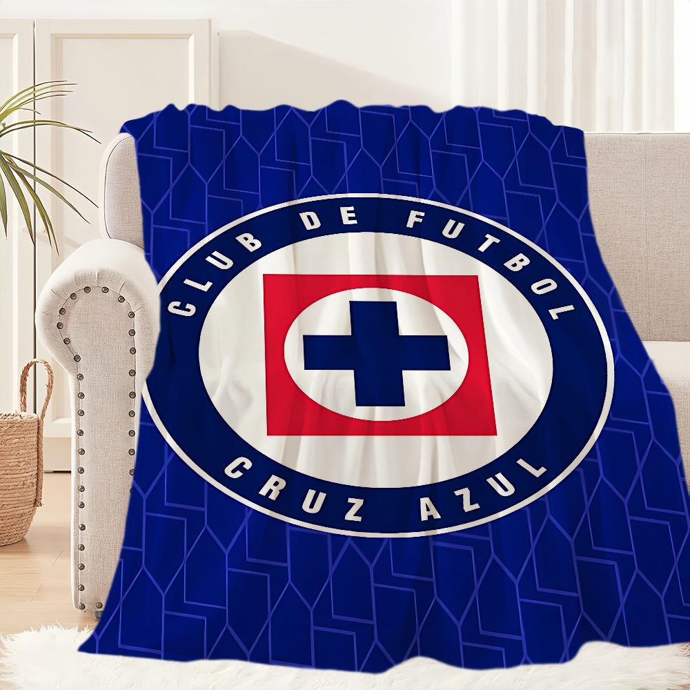 C-Cruz Azul F-Fútbol Club Football Blanket Blanket for Couch Sofa Travel Home Hiking Picni Bed Beding Flannel Blanket gift
