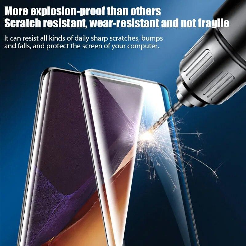 2 шт. изогнутое стекло для Samsung S24 S23 S22 S21 S20 S10 S9 S8 Ultra Plus, полная защитная пленка для экрана на Samsung Note 20 Ultra 10 9 Pro