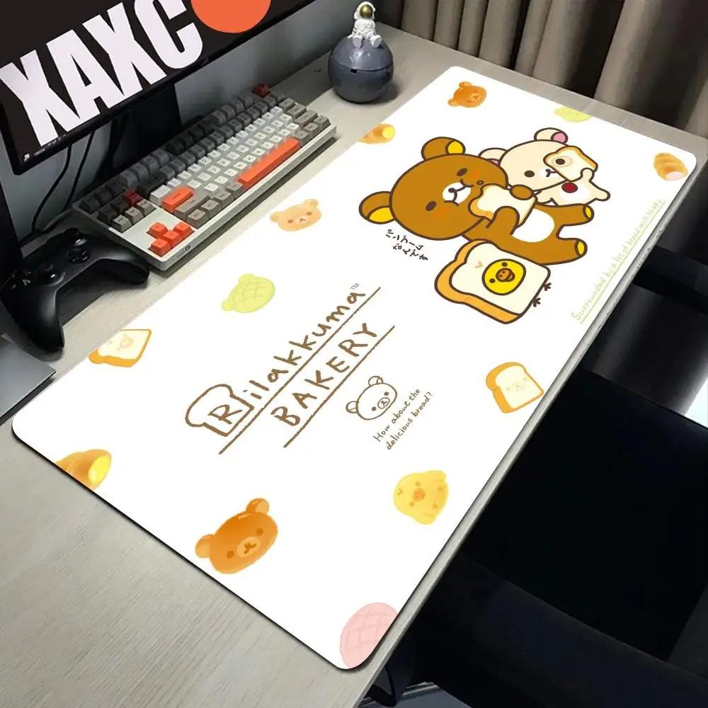 Большой коврик для мыши Rilakkuma-es Коврик для мыши для геймеров Офисные аксессуары Корпус для ПК Игровой коврик для стола Компьютерные столы Коврики для клавиатуры