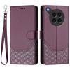 For Oppo Find X8s 5G Case Imprinted Honeycomb RFID Blocking Leather Phone Cover with Strap