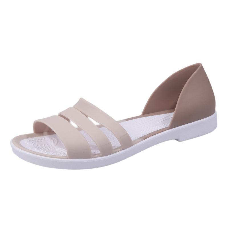 Летняя обувь Женская повседневная обувь на плоской подошве без застежек Модная удобная пляжная обувь