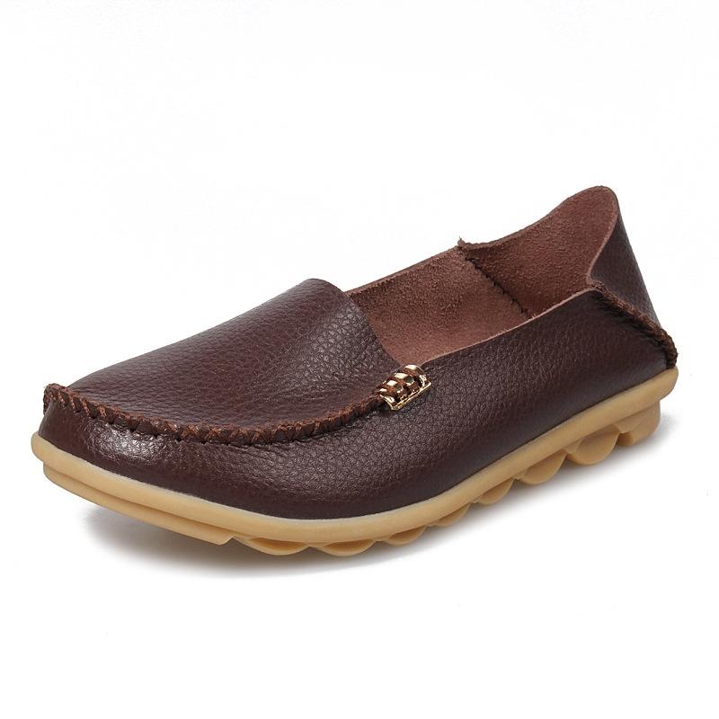 Elegant Women's Soft Pu Leather Loafers Slip-on Slippers With Timeless Design