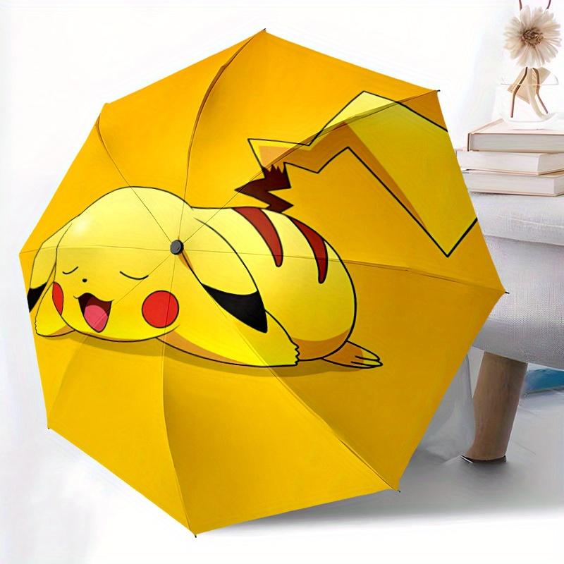 Pikachu Automatic Open Umbrella Compact Foldable Design, Durable Fabric for Casual Birthdays, Christmas s a0820065