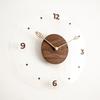 Acrylic Digital Wall Watch Solid Wood Scale Clock Simple Style Hanging Clock  Wall Ornament