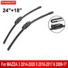 Car Wiper for MAZDA 3 2014-2020 5 2016-2017 6 2009-17  24" + 18" Front Rear Wiper Blades Brushes Cutter Accessories