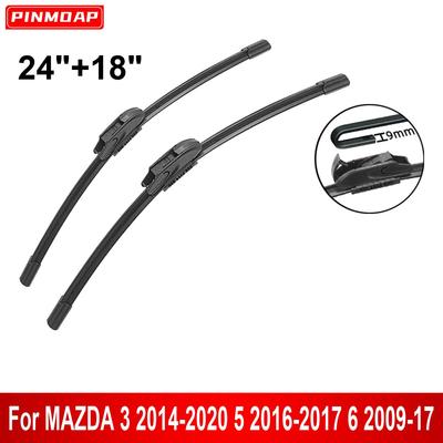 Автомобильный стеклоочиститель для MAZDA 3 2014-2020 5 2016-2017 6 2009-17 24" + 18" Передние задние щетки стеклоочистителя щетки режущие аксессуары