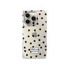 Square Back Tube Protection Clear Case For iPhone 12 16 ProMax 11 15 Plus 14 Pro Max 13 Anti-Oxygen,Black Polka Dots Pattern Casing