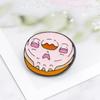 Vintage Halloween Lapel Pins Zinc Zinc Alloy Doughnut Brooch Cartoon Metal Brooch  Holiday Decoration