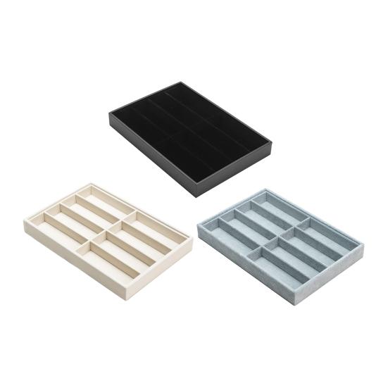 Органайзер для солнцезащитных очков, лоток, 8 ячеек, бархатный держатель для очков, коробка для хранения, штабелируемый, мужской, женский, для очков, часов, ювелирных изделий, витрина