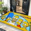 cartoon T-The S-Simpsons Floor Mat Soft Flannel Floor Mat  Suitable for Entryways, Living Rooms, Bedrooms, and Bathrooms