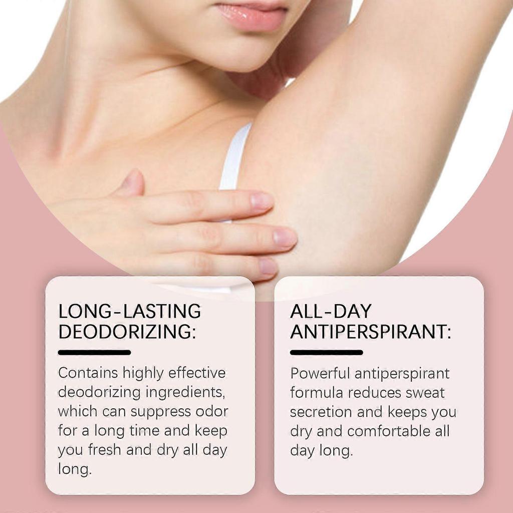 Body Care Stick, Natural Rose Fragrance, Sweat Deodorant, Portable, All Skin Types ,30g