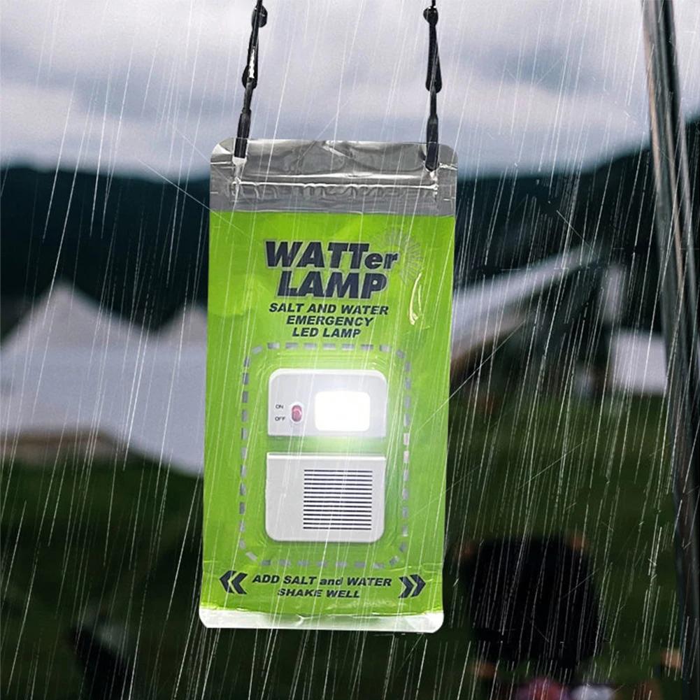 LED Salt Water Emergency Lamp Waterproof Portable Camping Emergency Lamp Travel Supplies for Night Fishing Equipment