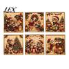 Holiday Wall Decor Projects Xmas Cat Faux Pearl Painting Kit, Festive Art DIY Christmas Relaxing Cute Kitty 3D Bead Craft Kit for Adults Teens,