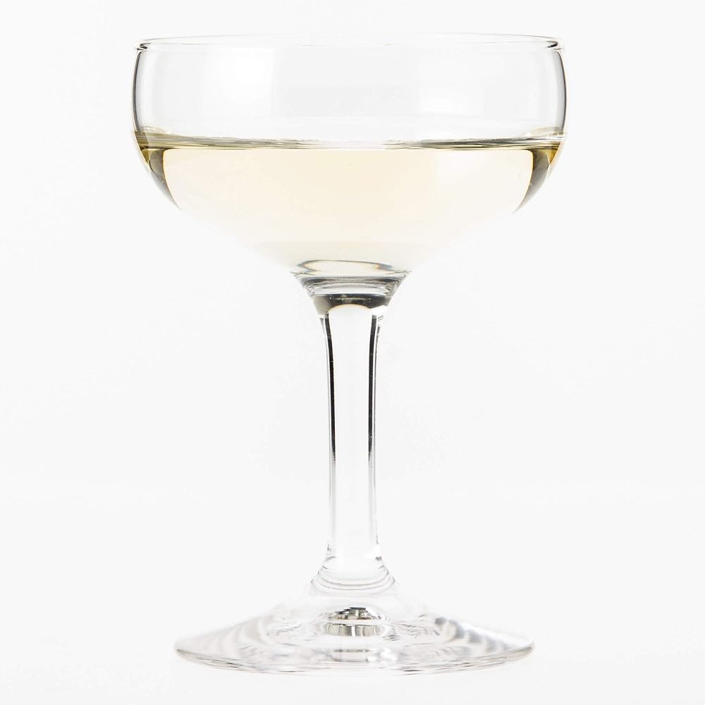 Toyo Sasaki Glass Lara Champagne Glasses, 150ml, Set of 6, HS Hard Strong HS Gold, Physically