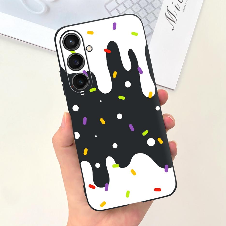 Чехол для Samsung Galaxy A55 A15 A25 A35 5G Стильный чехол с рисунком конфет Мягкий ТПУ чехол для телефона Для Samsung A15 Galaxy A25 2023 Корпус
