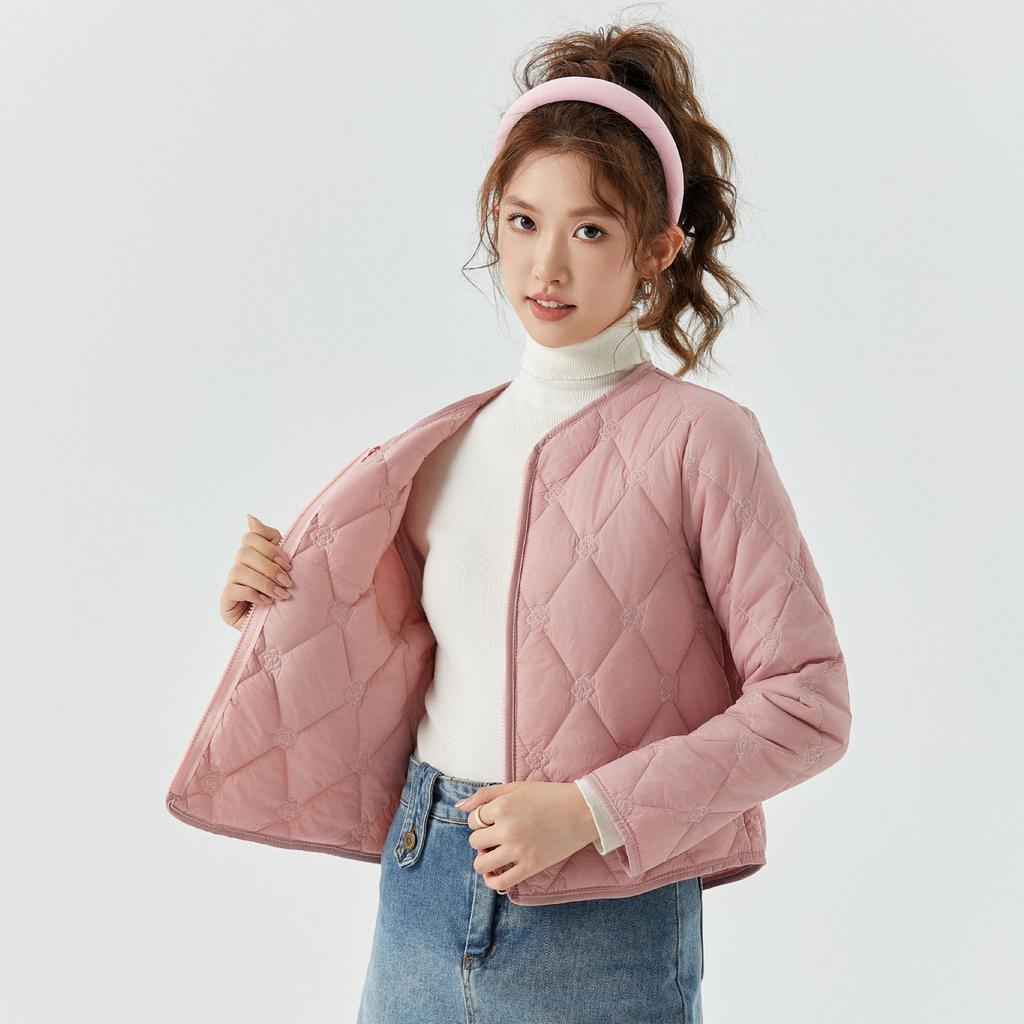 Осенне-зимняя студенческая хлопковая одежда для женщин, легкая короткая хлопковая куртка, женская хлопковая вышивка, молния, можно носить наизнанку 2325