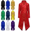 Boys Steampunk Tailcoat Gothic Victorian Long Coat Sequins Jacket Medieval Halloween Costume Frock Coat Outfit