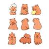 Set of 9 Capybara Acrylic Brooch Pins Multipurpose Animal Badge for Bags and Clothes Decoration Stylish Breastpins