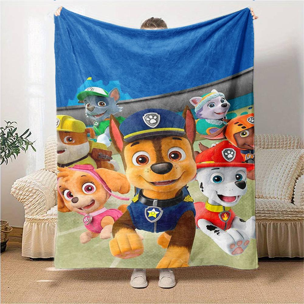 1Pc Paw Patrol Sky Rescue Blanket For Couch Bed Plush Cozy Fuzzy Blanket Super Soft Warm Blankets For Fall And Winter 091838