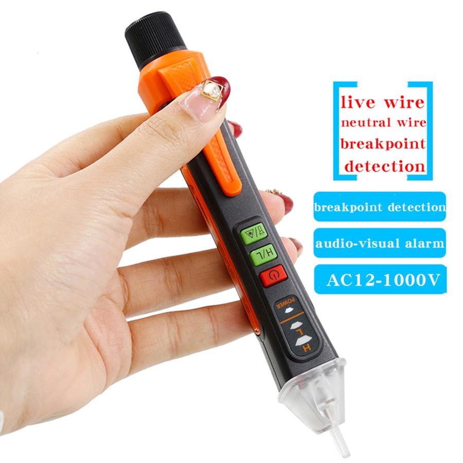 NJTY T02A AC Voltage Sensing Voltage Tester High Voltage Non-Contact Electric Pen Advanced AC 12-1000V Test Pen