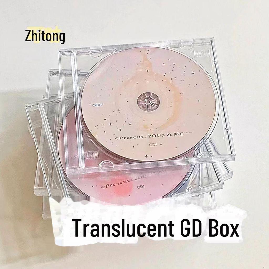 Clear CD Storage Box: Multifunctional Disc Flip Cover and Album Protector.