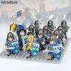 12pcs Medieval Crusader King's Battle Scene Building Blocks Children's Building Blocks Toy