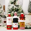 Christmas Wine Bottle Set Santa Snowman Wine Bottles Cover Bags for Christmas Party Dinner Table Ornaments New Year Decors Gifts