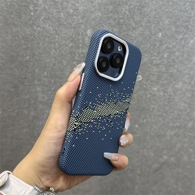 Новые роскошные магнитные чехлы для телефонов с текстурой из углеродного волокна для iPhone 15 12 13 14 Pro Max Magsafe, матовый жесткий противоударный чехол для ПК