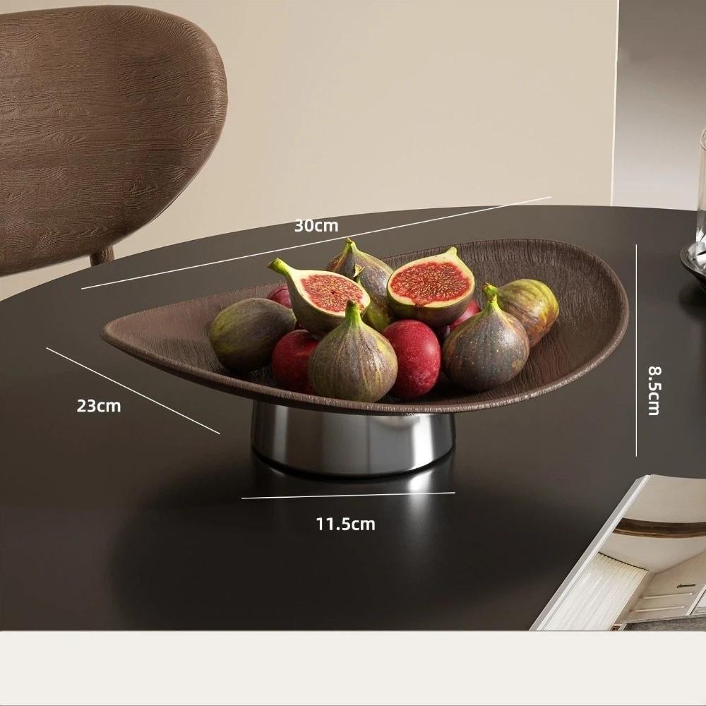 New Light Luxury Style Fruit Plate Multi-purpose Desktop Jewelry Aromatherapy Storage Plate Oval Tray Kitchen