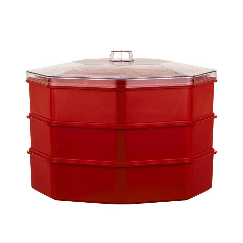 Creative Fruit Plate Living Room Snack Storage Box Divided Into Lattice with Lid Fruit Plate Wedding Coffee Table Household Candy Box Dried Fruit Box