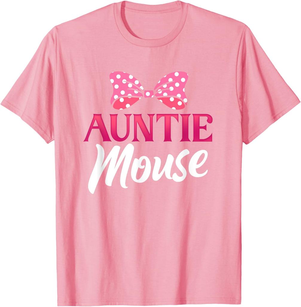 Cute Auntie Mouse | Niece Nephew | Aunt Women Fashion Casual T-Shirt S-4XL Four Seasons