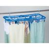 Nishida Polypropylene Clothes Drying Rack, Square Hanger, Pla50 Mark 2, with 50 Clothespins, Dark Blue, 85 x 41 x 40 cm, Two Hooks to Prevent Tipping