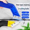 Cement Seam Cleaning & Crushing Knife with Dual-Color Rubber Handle for Tile Floors