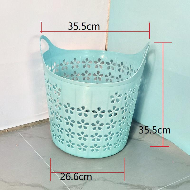 Домашняя большая пластиковая корзина для хранения игрушек, одежды для стирки, прочный контейнер для мелочей