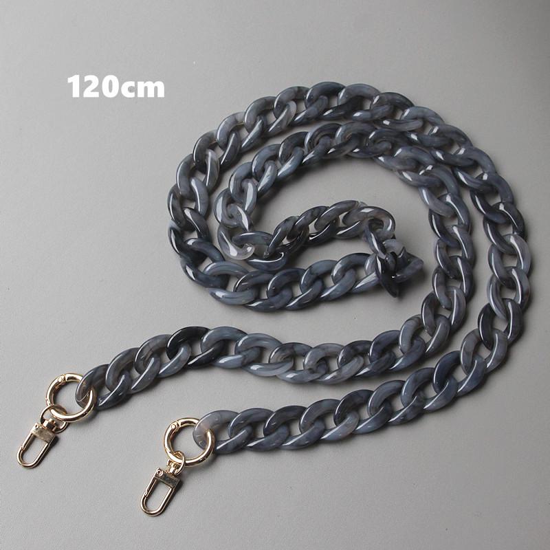 New Fashion Woman Handbag Accessory Chain Detachable Replacement White Beige Red Blue Grey Strap Women Shoulder DIY Resin Chain
