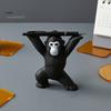 Прочная настольная подставка для ручек, 3D-печатный держатель-горилла, забавная фигурка, персонализированный подарок для коллег, минималистичные черные настольные украшения, офис, дом, кабинет
