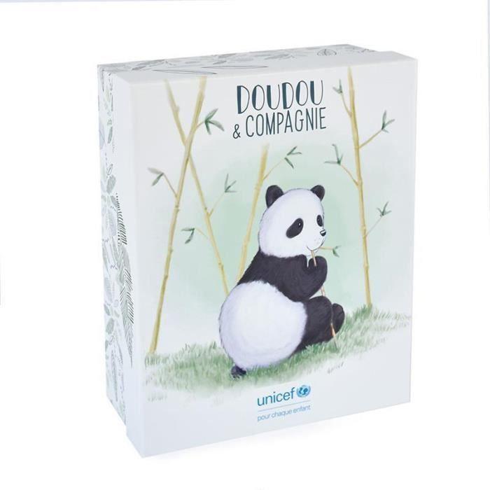 Peluche - doudou &amp; compagnie - panda &amp; bébé - blanc - 25/34 cm