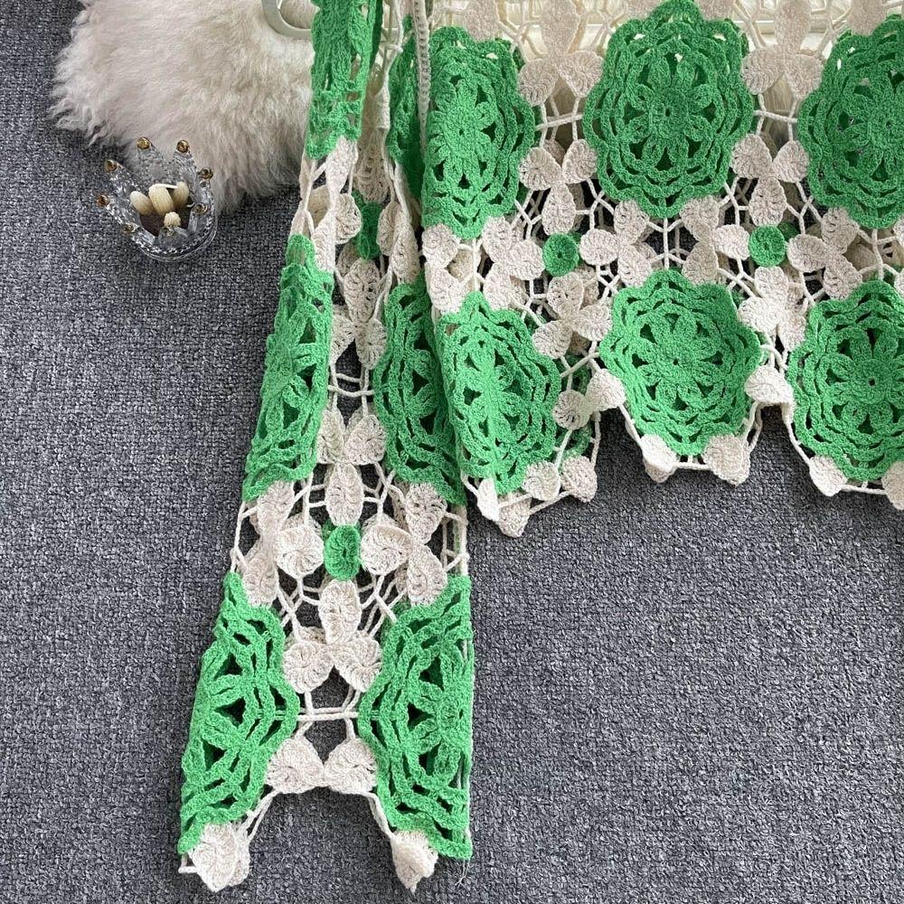 Свободный свитер с длинными рукавами и цветком на крючках, женская летняя тонкая футболка с круглым вырезом, топ