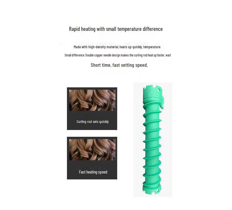 (10pcs) Extra Long Spiral Perm Rods 14cm - Screw Thread Design, 24V220 Digital Hot Water Wave Style