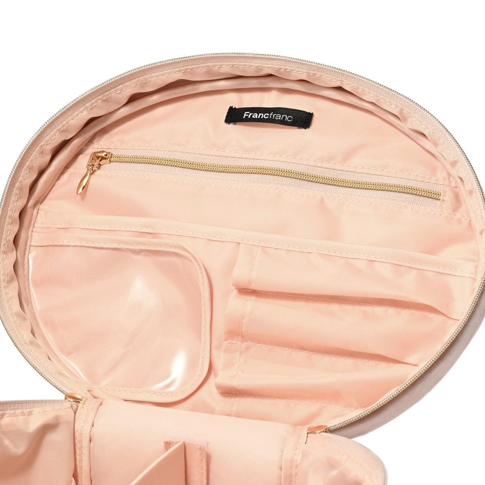 Franc Franc Japan VeLour FriLL Vanity Pouch L Pink