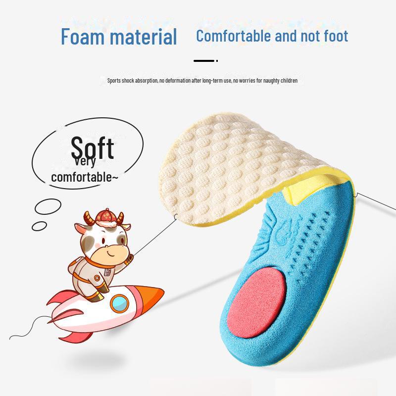 Soft, Breathable Foam Insoles for Kids - Sweat-absorbent and Cuttable, Perfect for Spring and Summer Comfort.