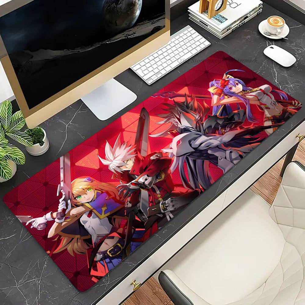 Игровой коврик для мыши B-BLAZBLUE, противоскользящий, подходит для офисных компьютеров, ноутбуков, игровых столов для киберспорта, XXL, для клавиатуры