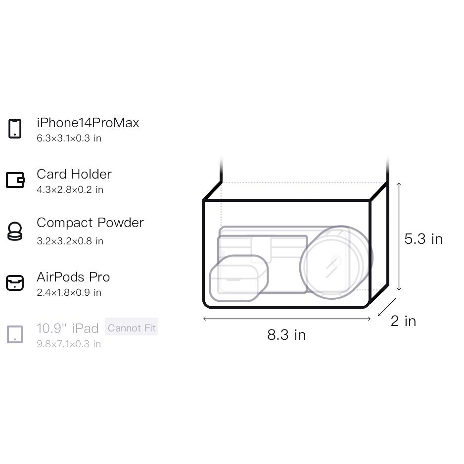 New FILA PU Shoulder Bag, Crossbody Bag Small Women's Black F13W338168F-BK